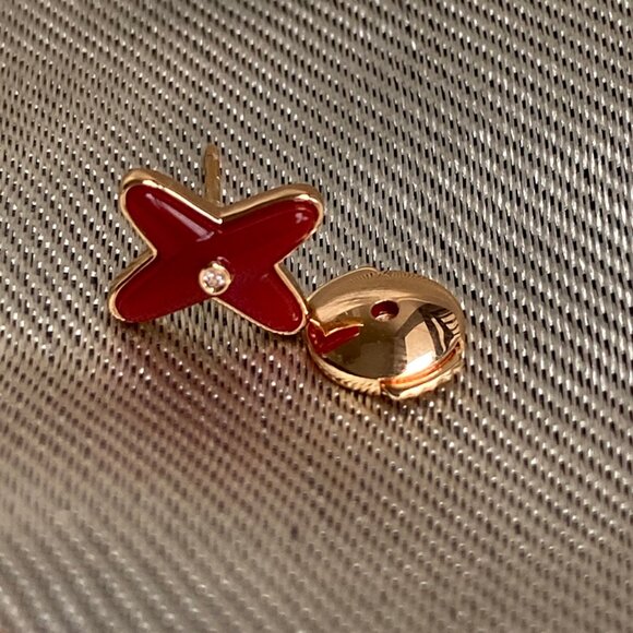 Chaumet Red Stud Earrings - Picture 6 of 12